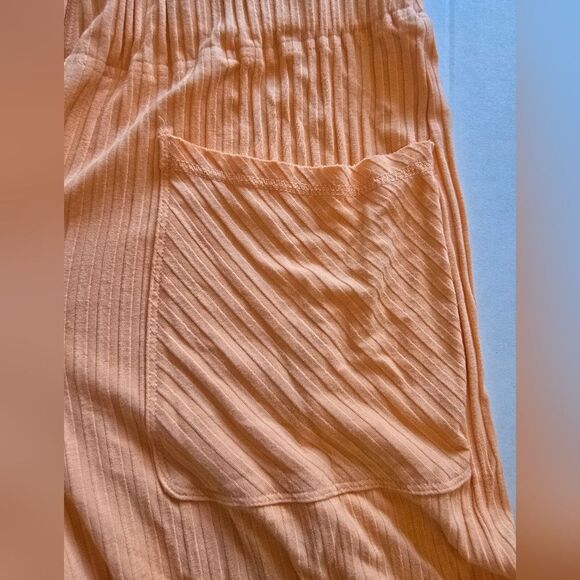 Free People Movememt Orange Ribbed Wide Leg Pants Size Small - Picture 8 of 15